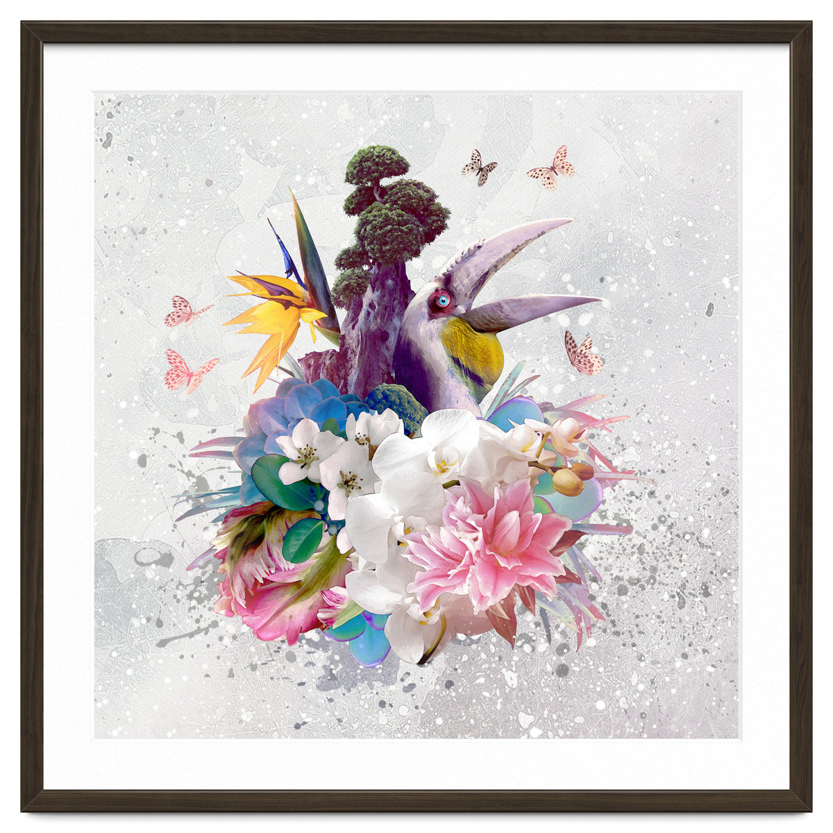 Floral Hornbill Grey