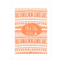 Hakuna Matata Orange Art Print  (Print Only)