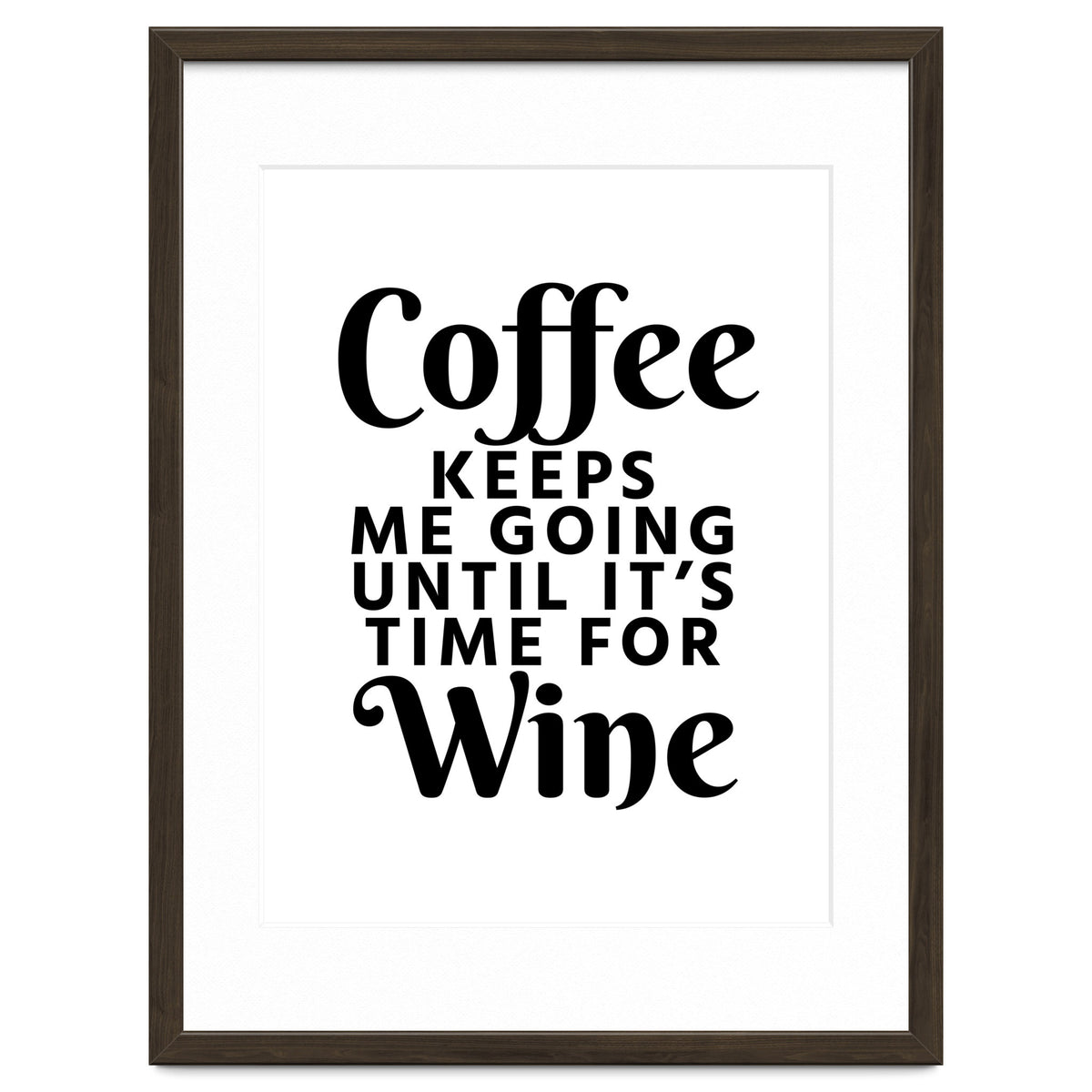 Coffee Keeps Me Going Until It's Time For Wine