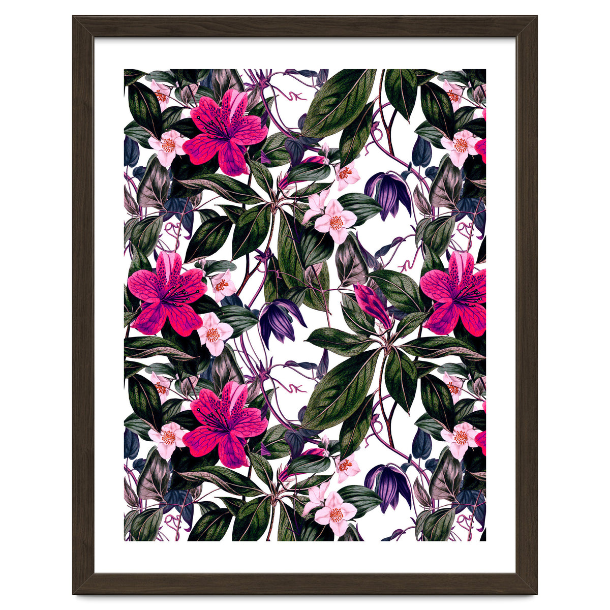 Pattern antique botanical flowers
