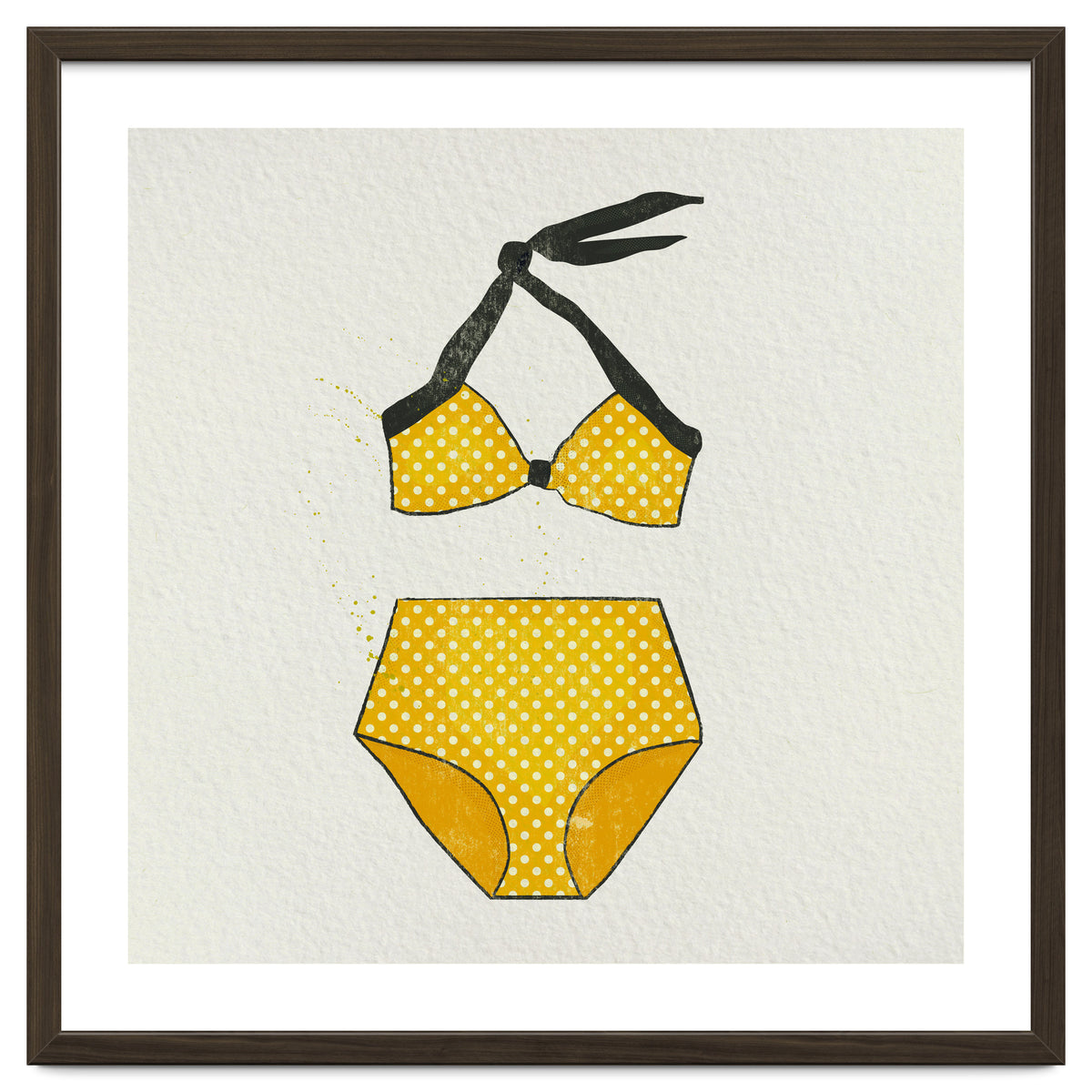 Yellow polka dot bikini