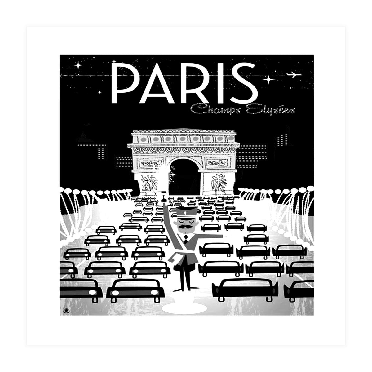 Paris` traffic (Print Only)