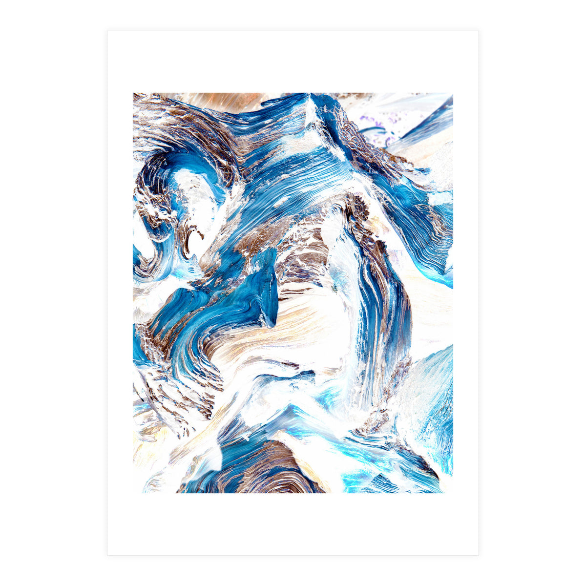 Clarity | Abstract Ocean Earth Sea Graphic | Scandinavian Nature Sky Waves Space (Print Only)