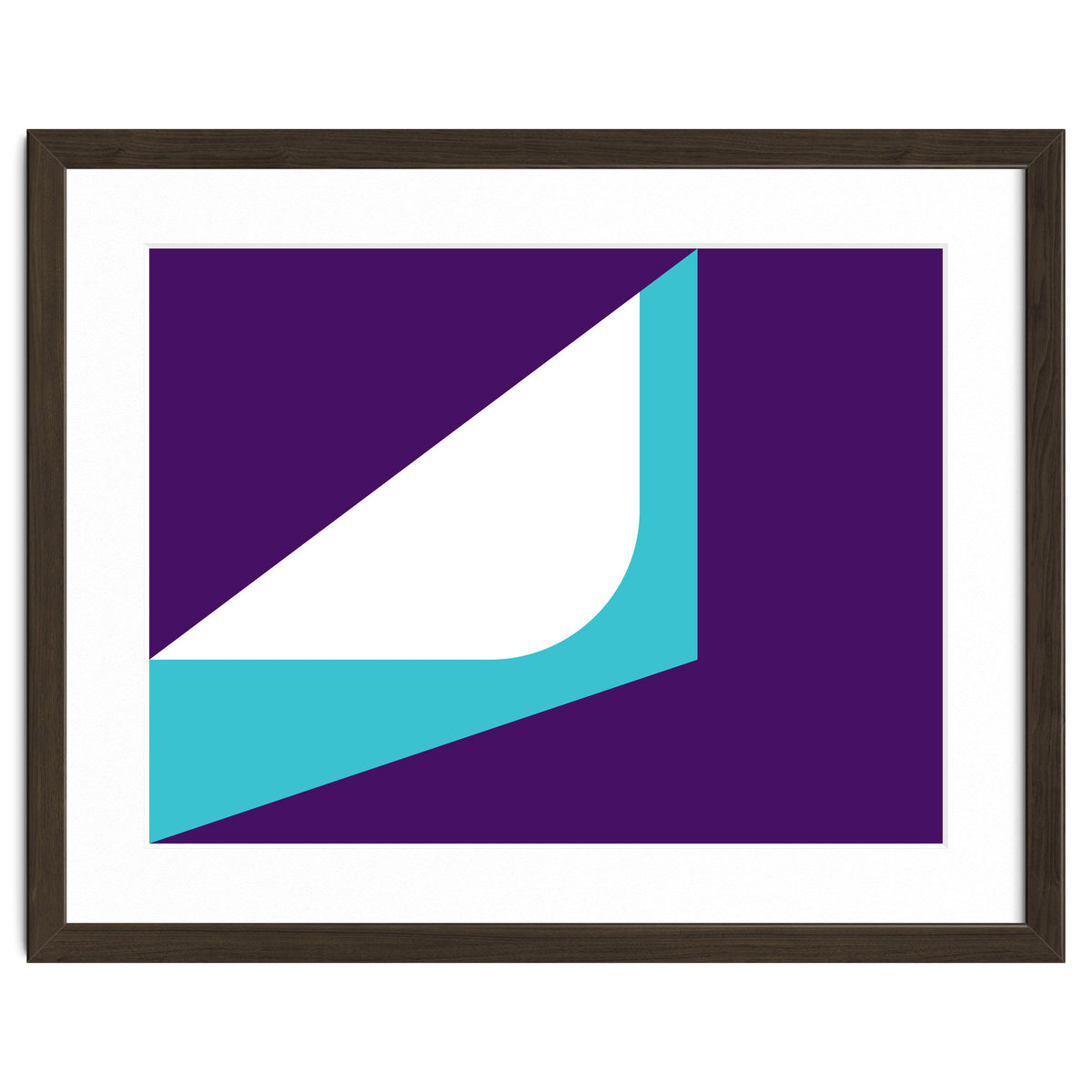 Geometric Shapes No. 22 - teal & purple