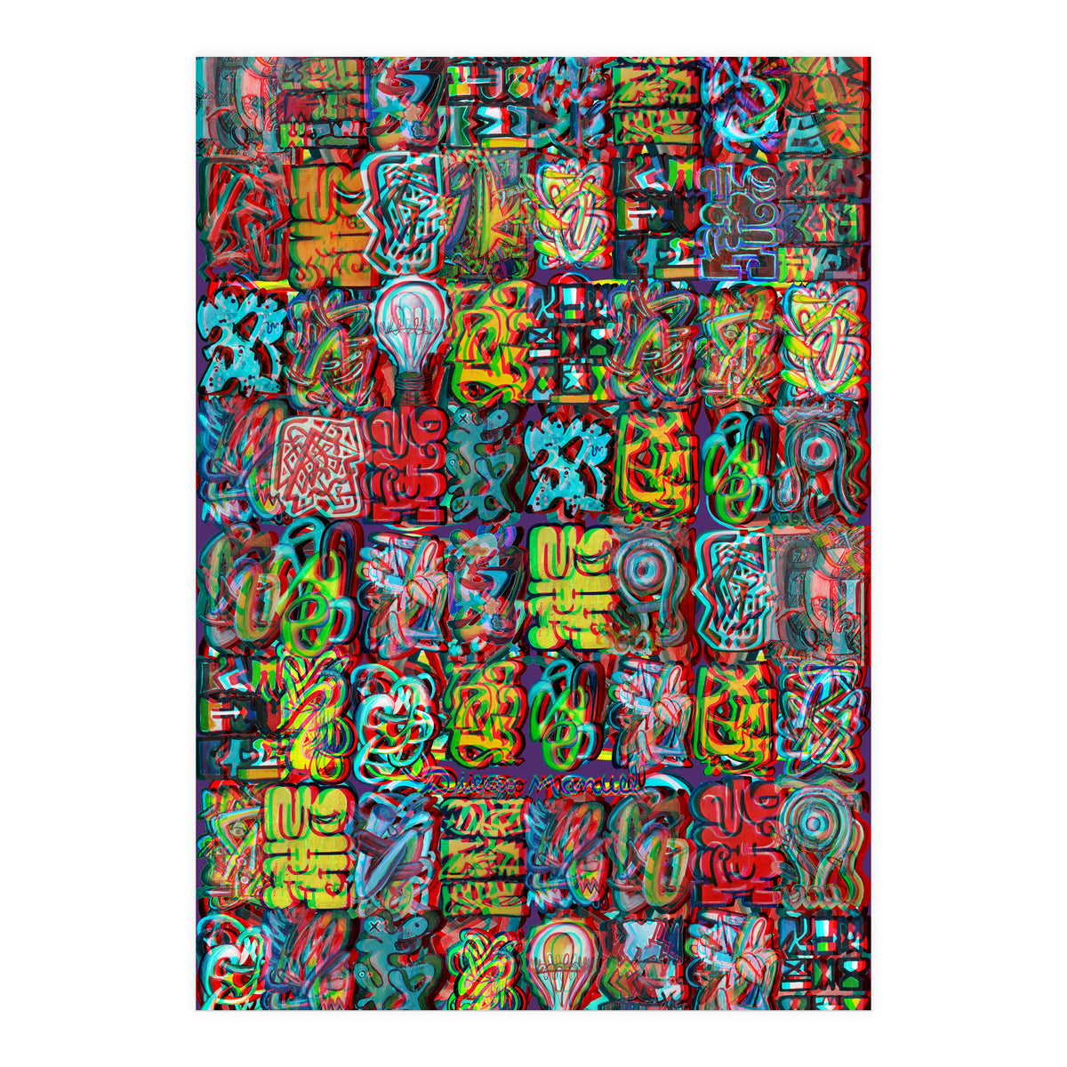 Formas 14 34 3d And Graffiti 3 (Print Only)