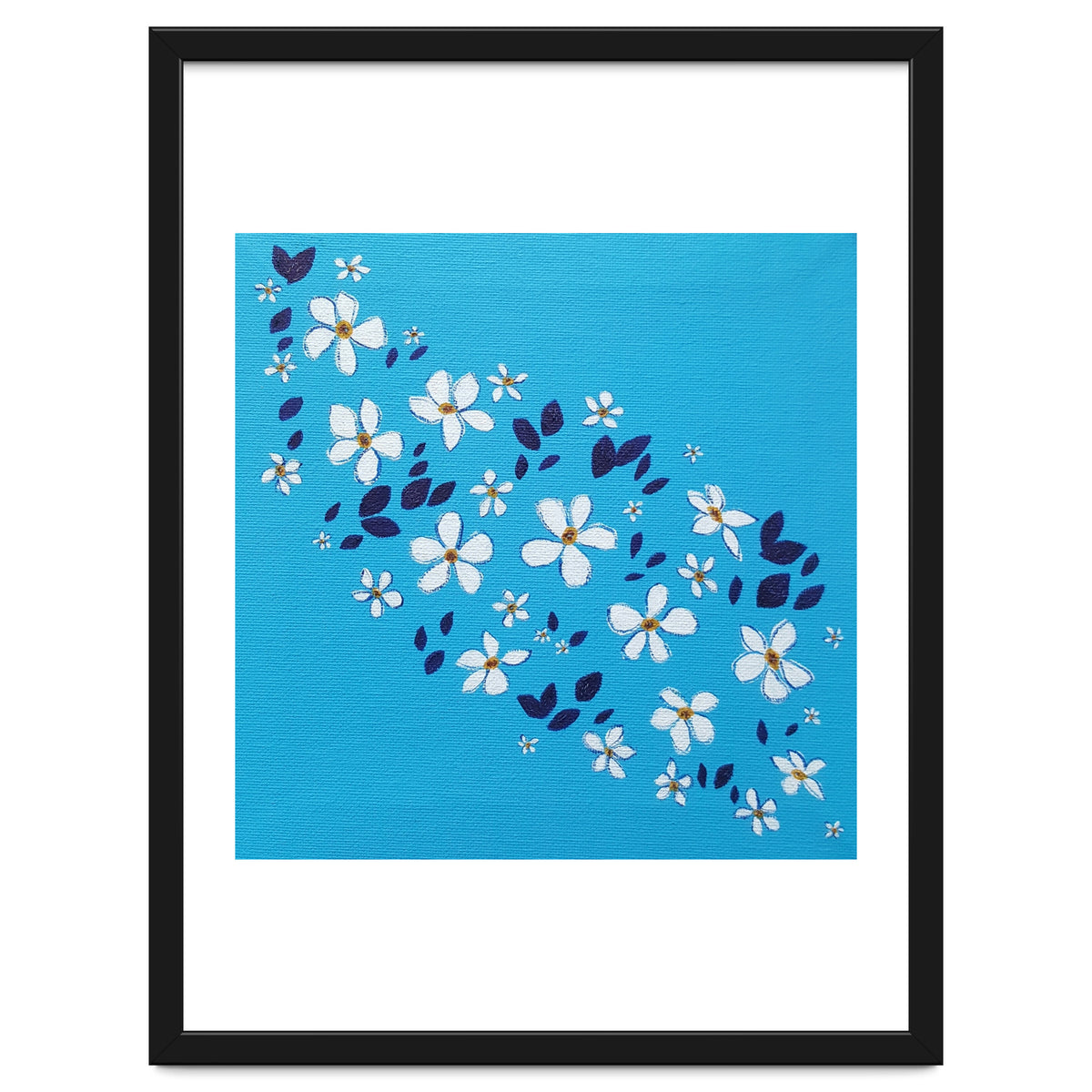 Flowers On Blue