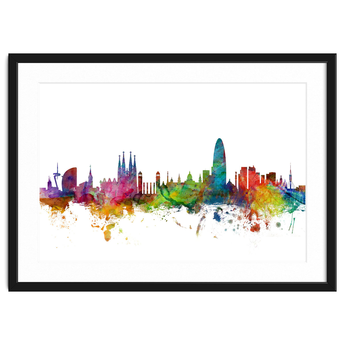 Barcelona Spain Skyline