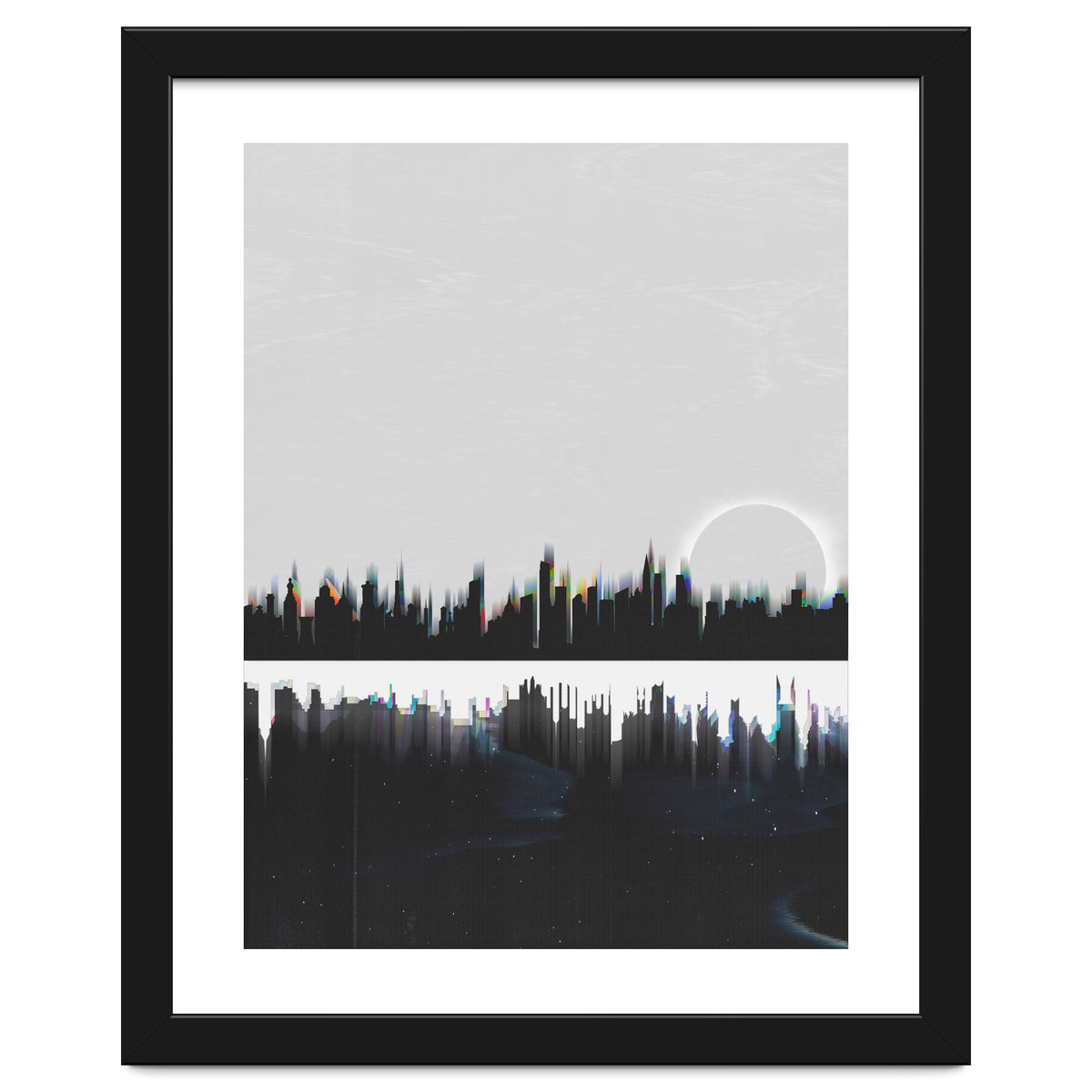 Black and white city