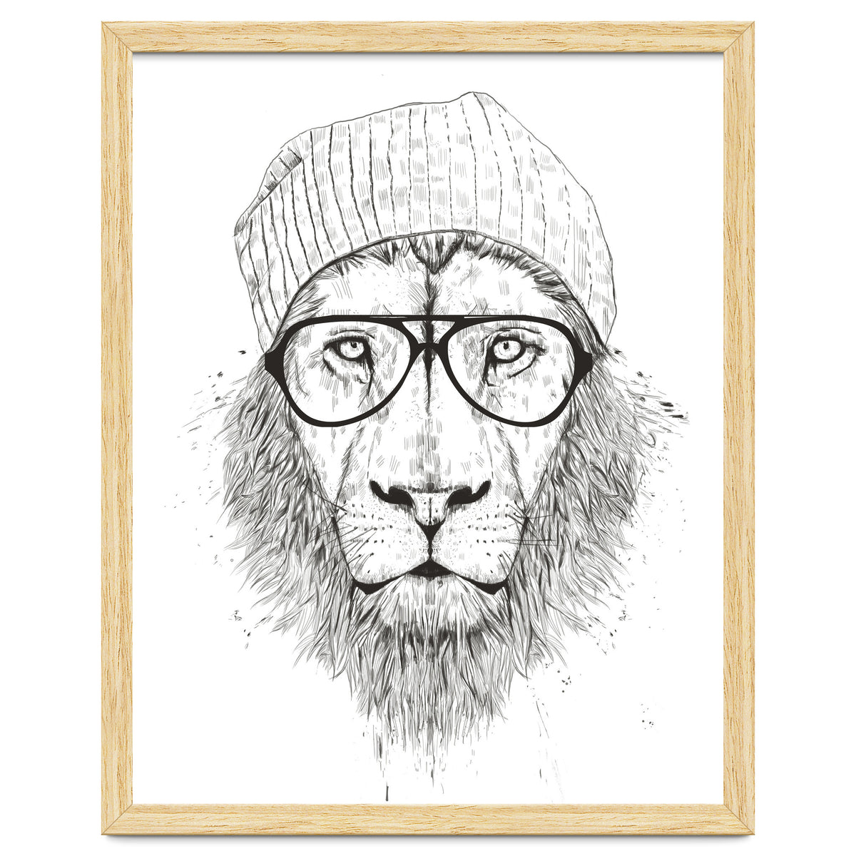Cool Lion Bw