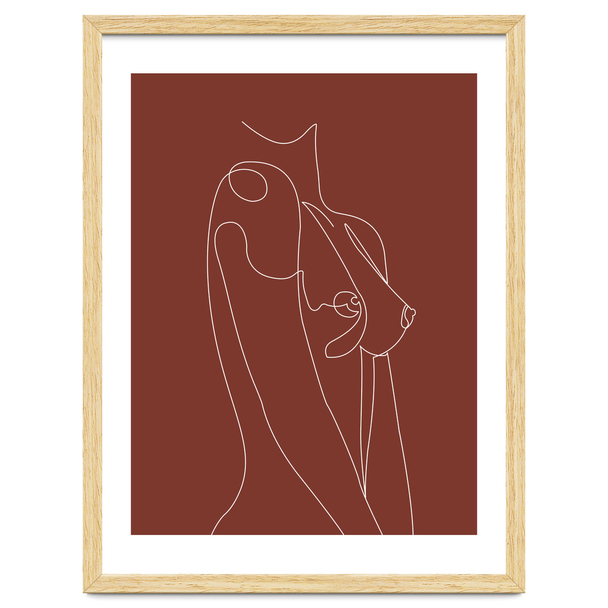 Female chest line-brown