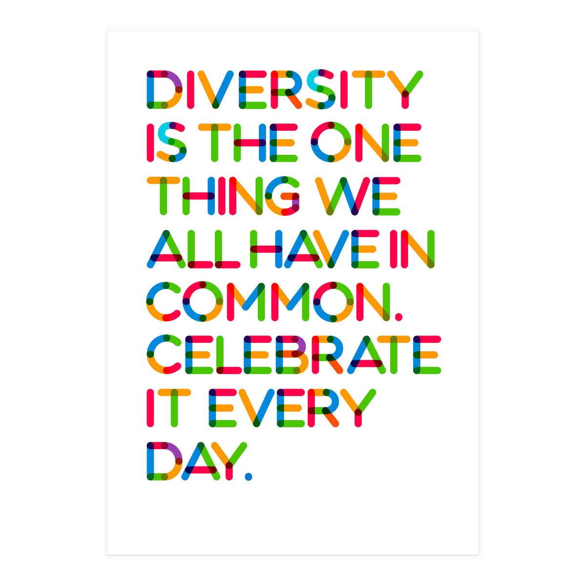 DIVERSITY (white Version) (Print Only)
