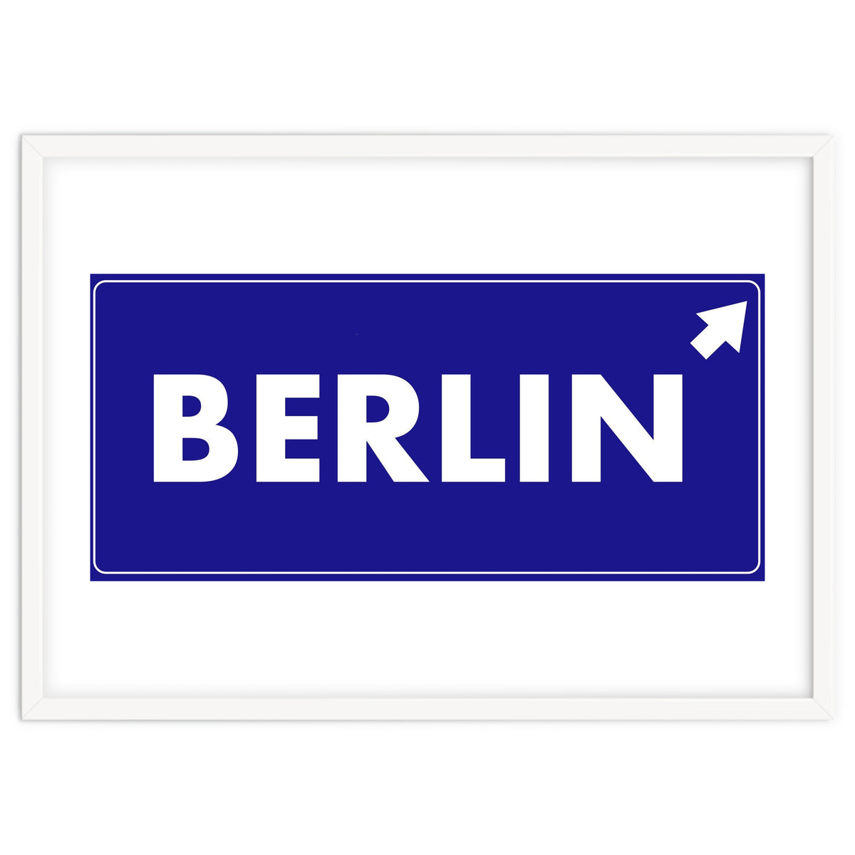 Let`s go to Berlin, Germany! Blue road sign