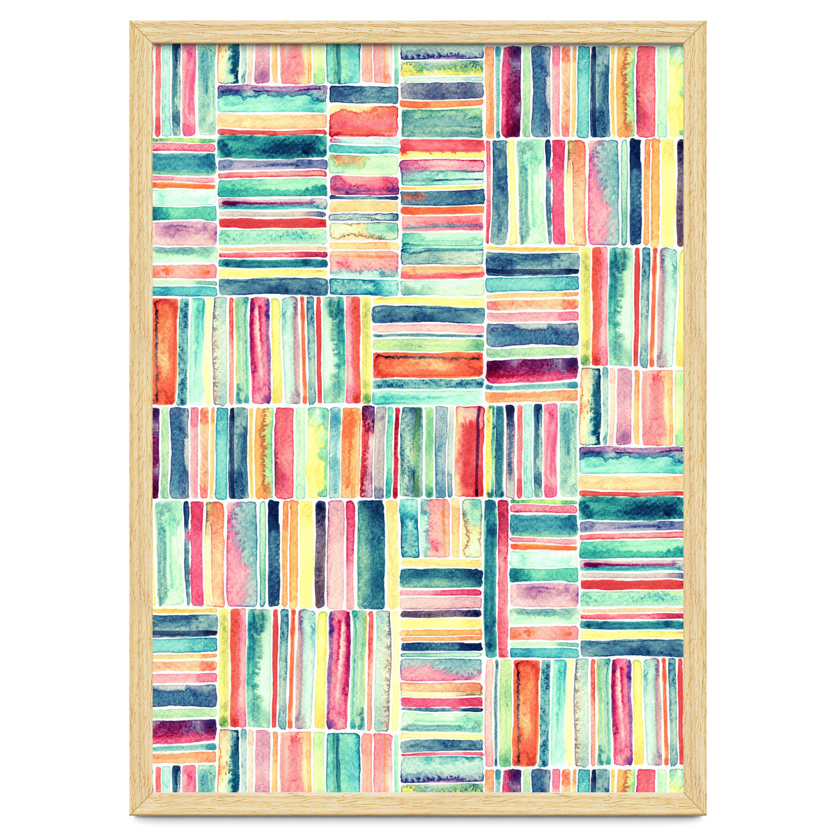 Retro Beach Chair Pastel Watercolor Stripes