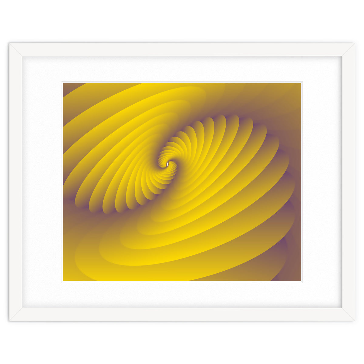 3d Abstract YELLOW Spiral Modern ART