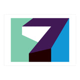 Geometric Shapes No. 60 - purple, mint & purple (Print Only) thumbnail