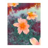 Floating In Love, Watercolor Lotus Pond Botanical Lake, Forest Jungle Floral Painting (Print Only) thumbnail