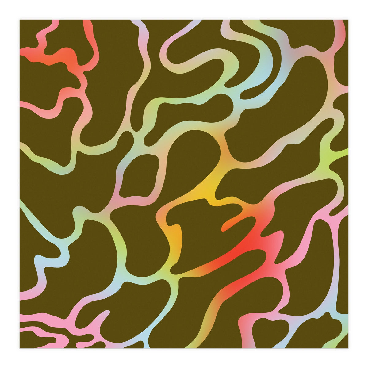 Colorful Wavy Lines Pattern \\ Multicolor Gradient (Print Only)