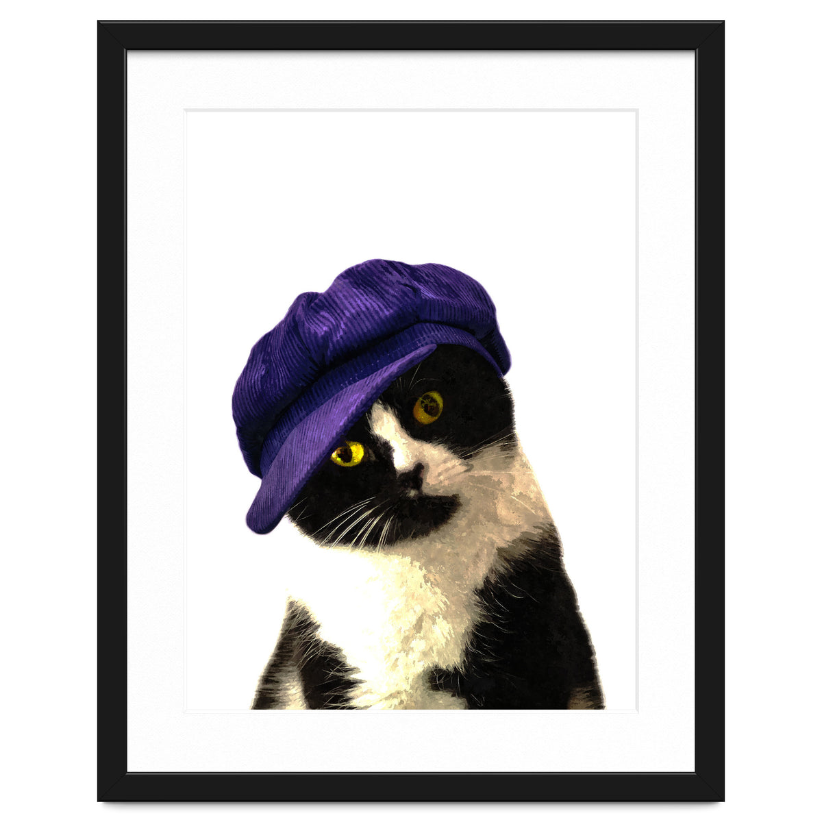 Cat Blue Hat