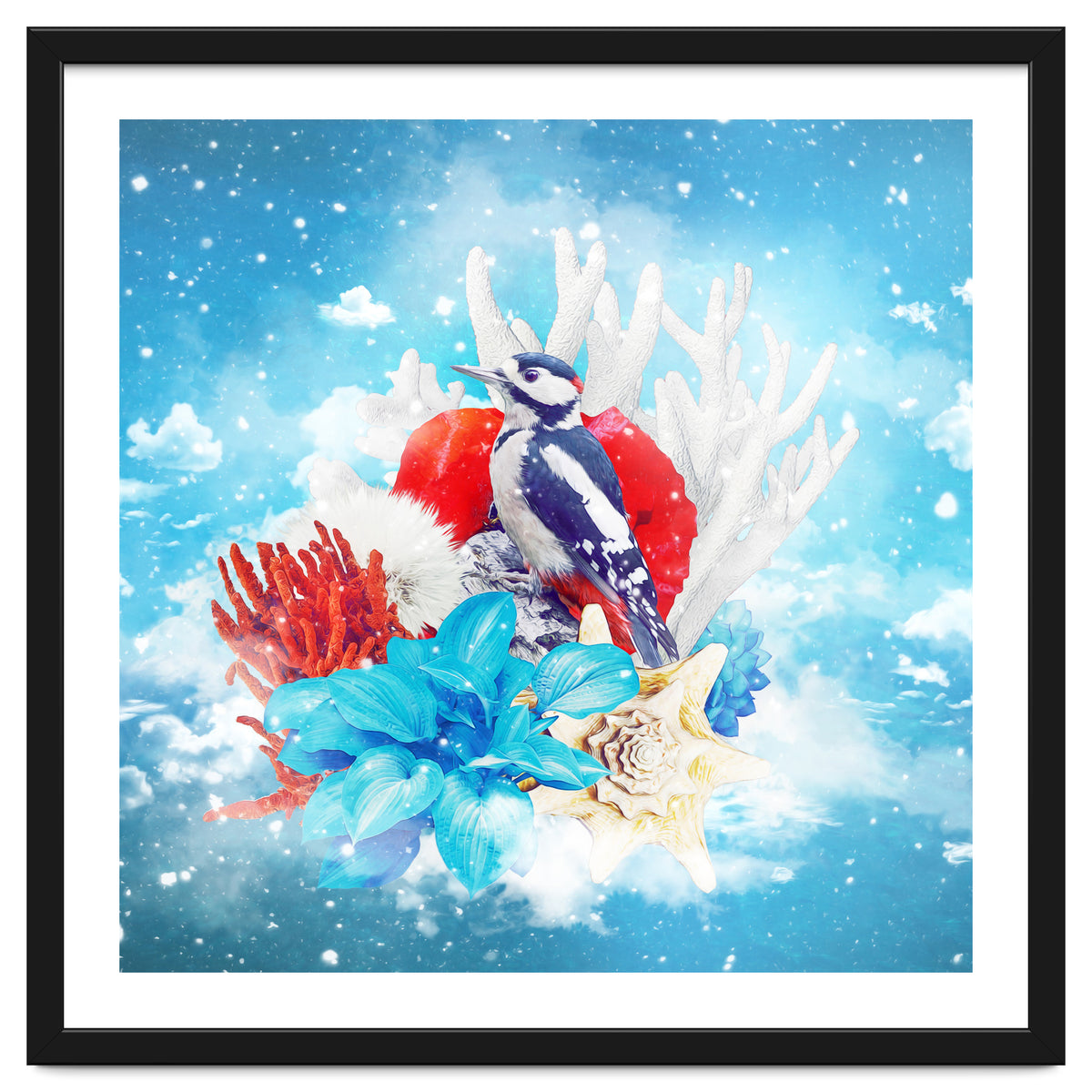 Floral Woodpecker In Winter