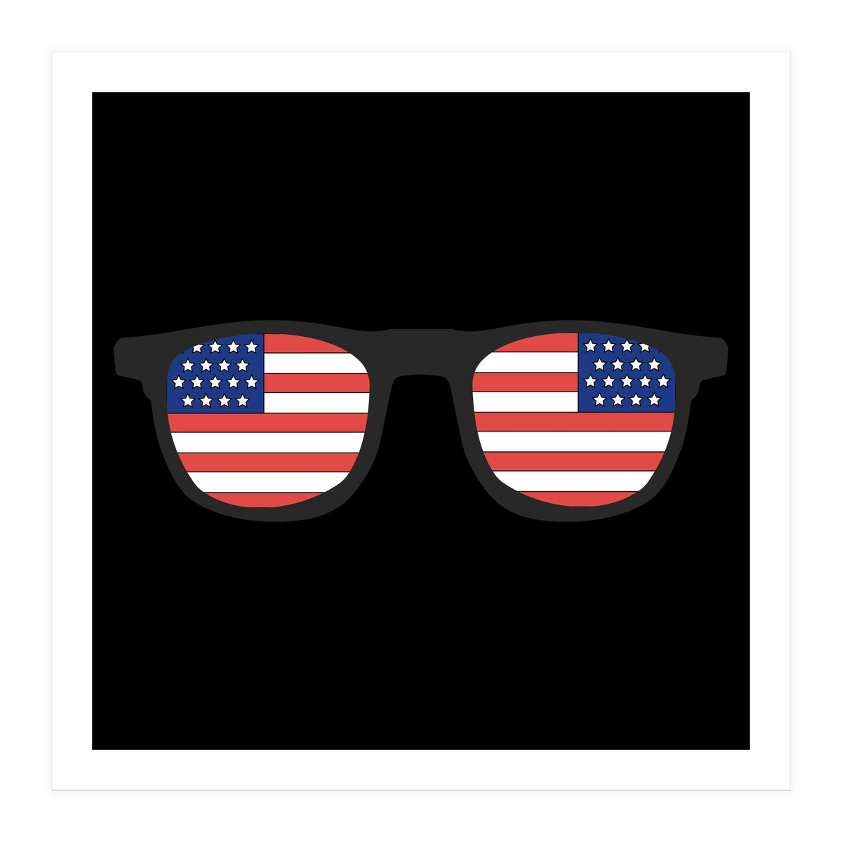 4th Of July, USA Glasses. (Print Only)