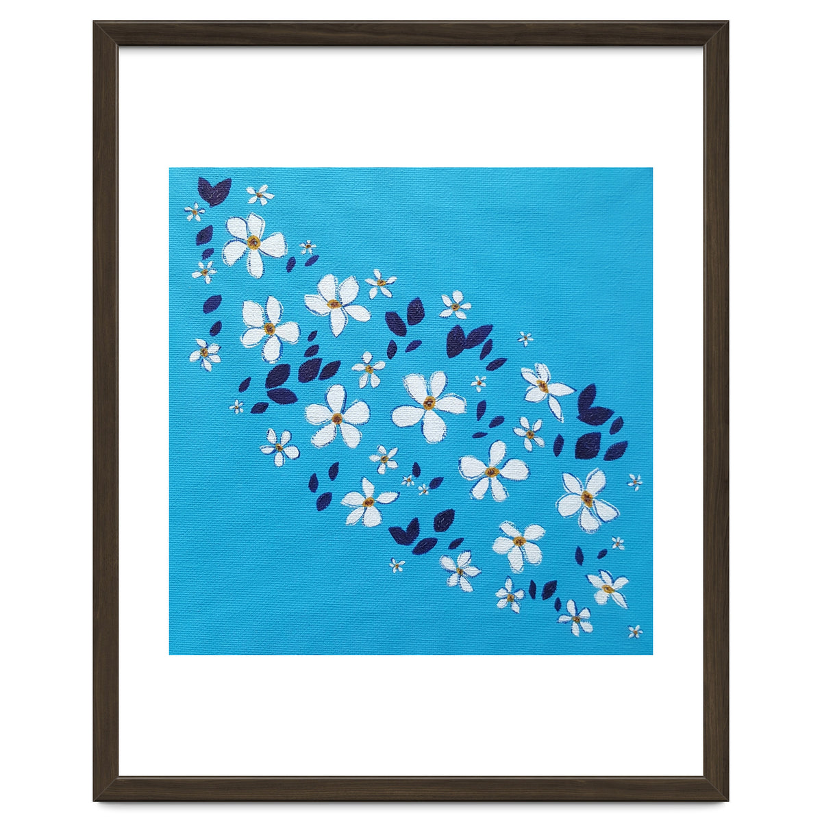 Flowers On Blue