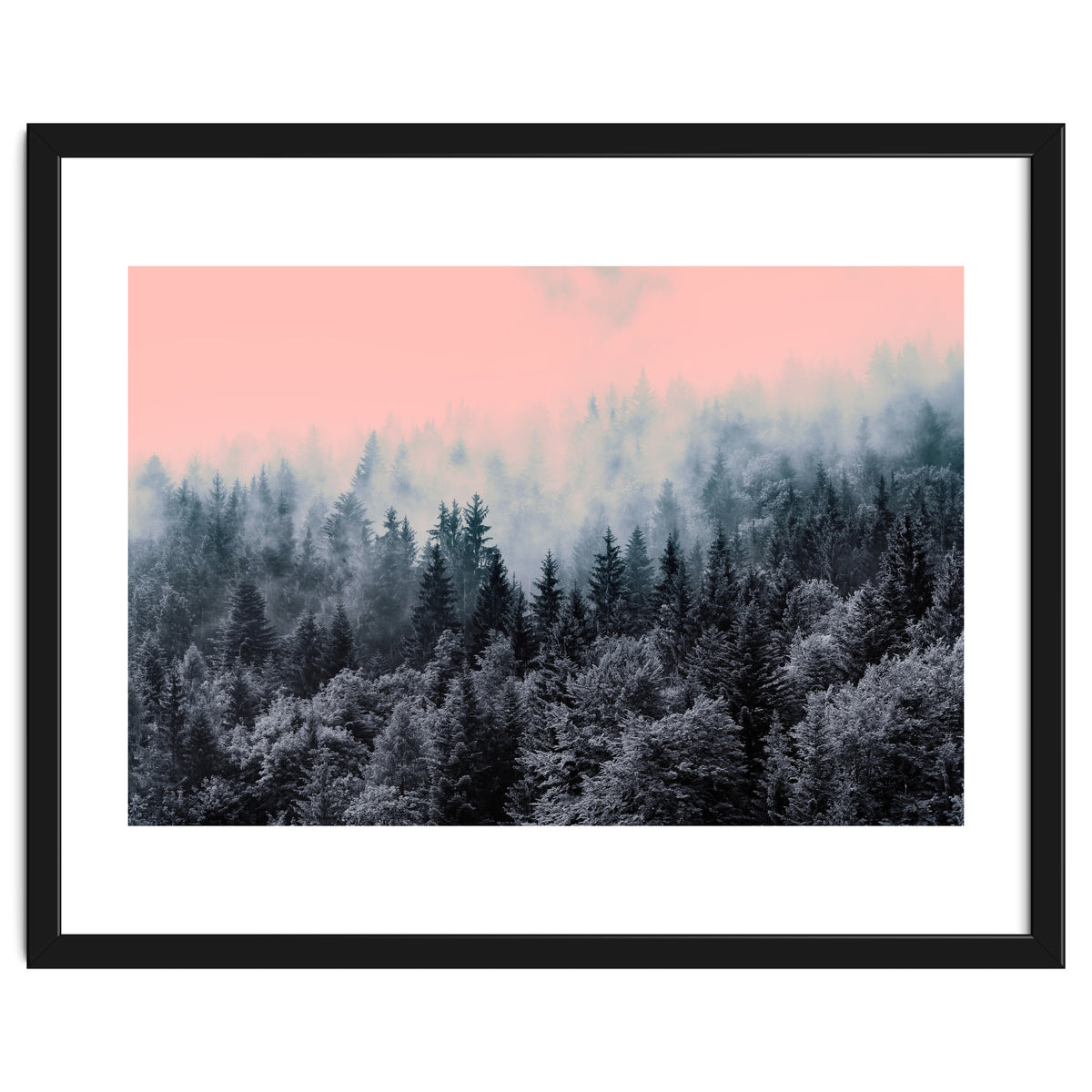 Forest in gray and pink