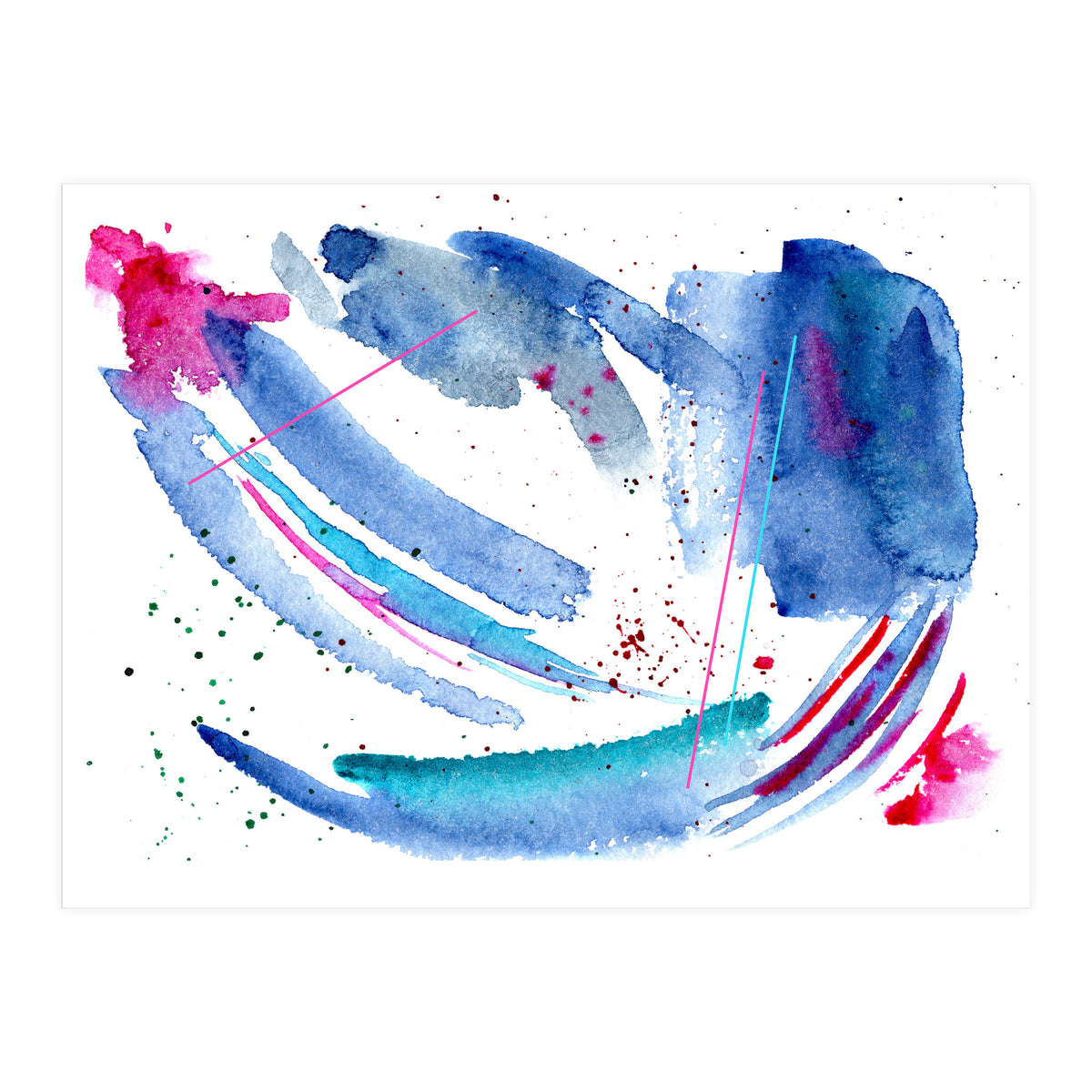 Happiness vibes || watercolor (Print Only)