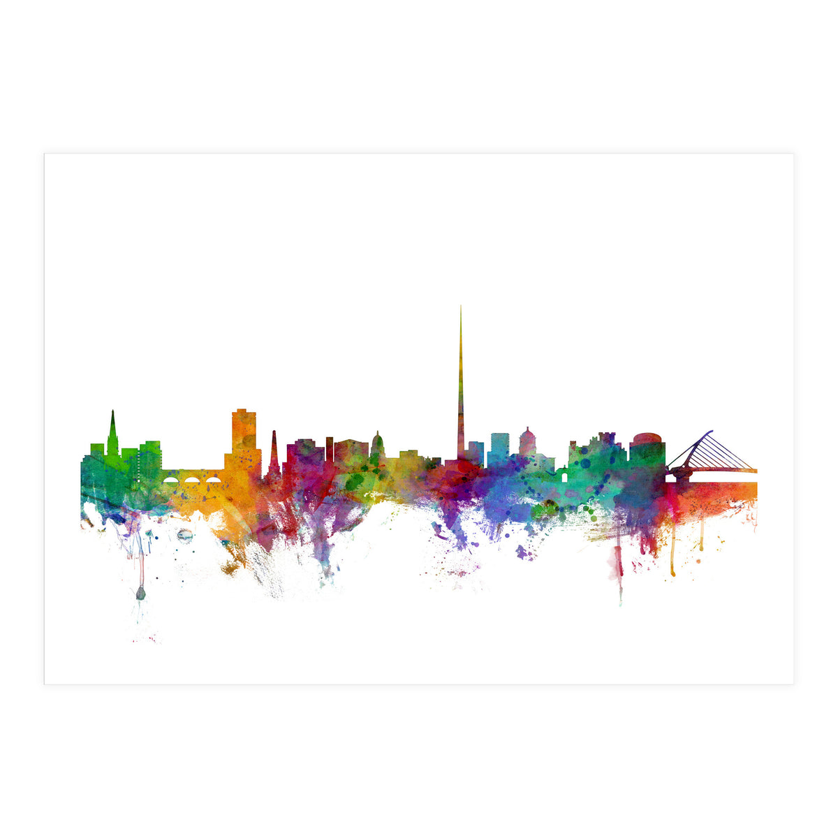 Dublin Ireland Skyline (Print Only)