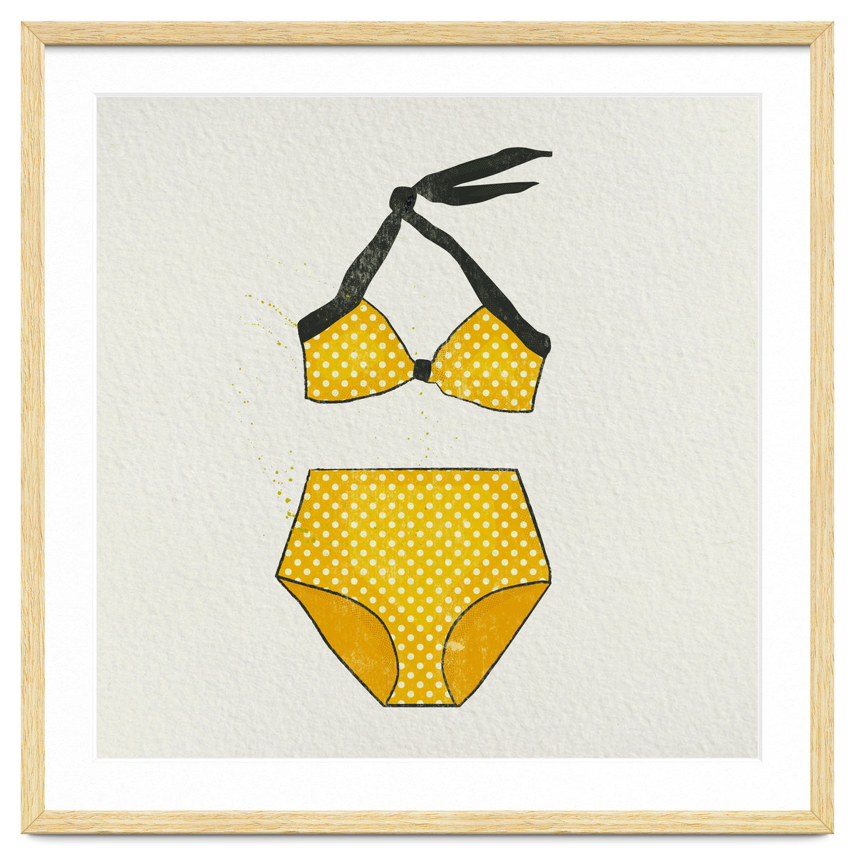 Yellow polka dot bikini