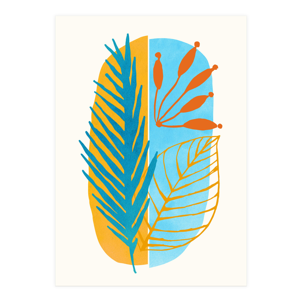 Beach Flora Abstract (Print Only)