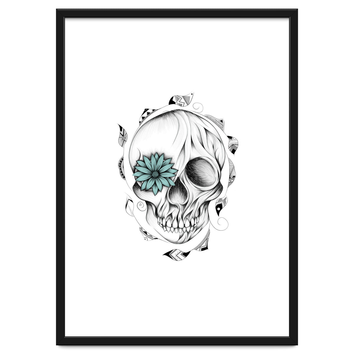 Poetic Wooden Skull