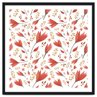 Delicate Autumn Floral Gouache Pattern Collection I