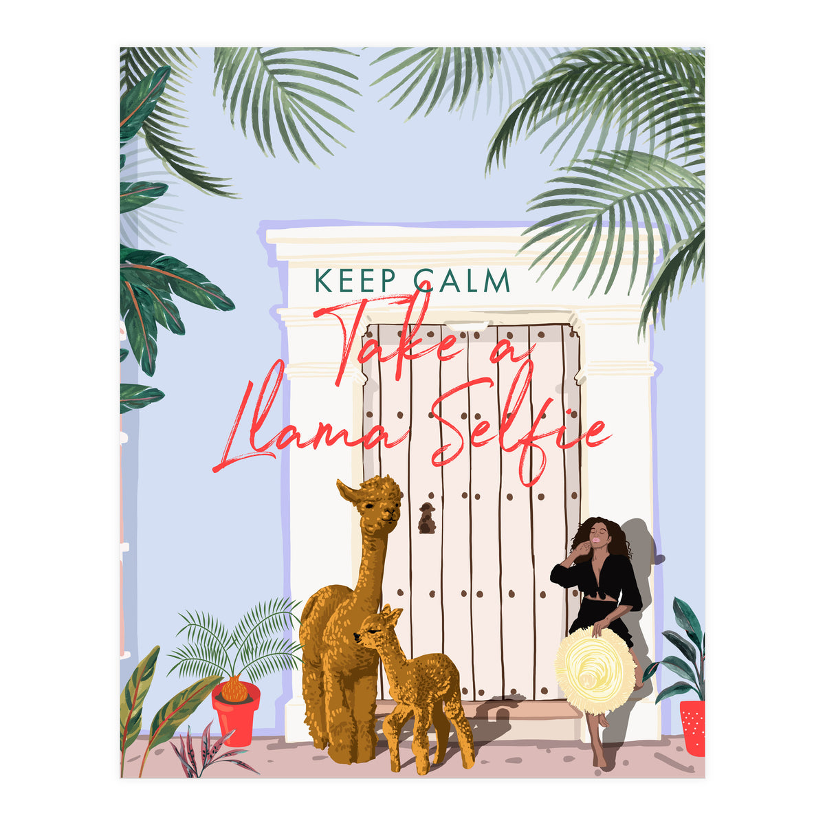 Llama Selfie (Print Only)