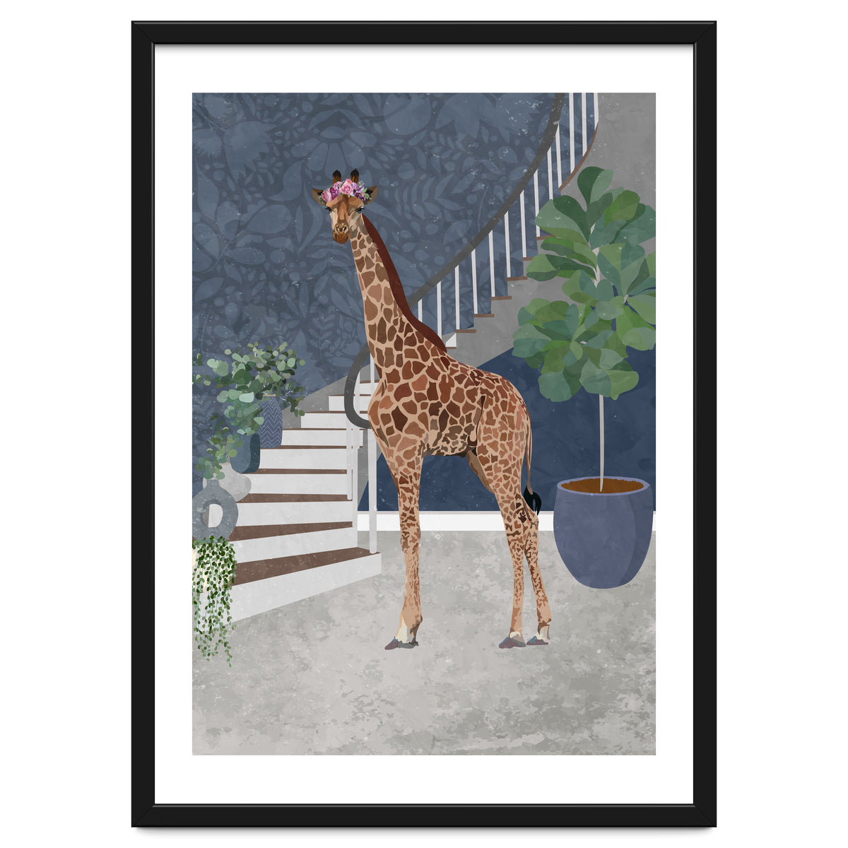 Giraffe in a Victorian House