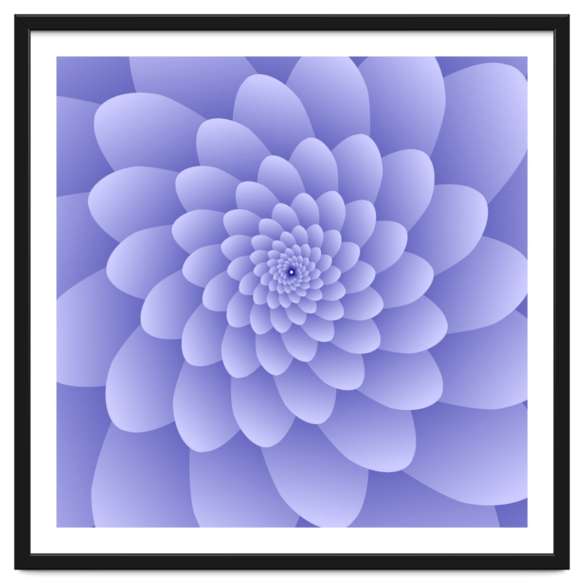 3 D Modern Purple Floral