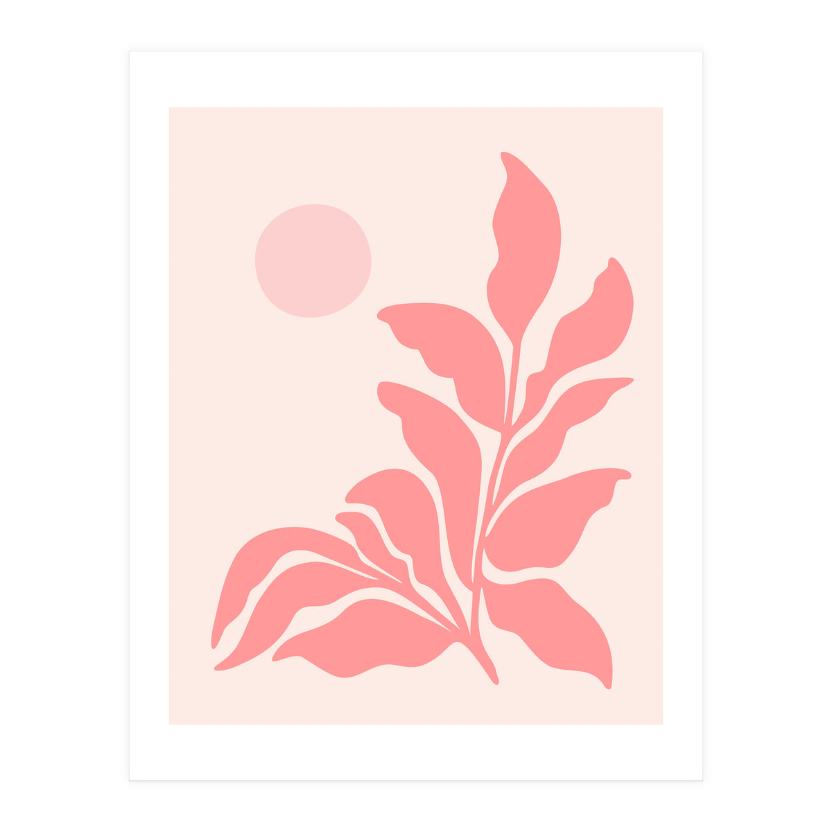 Mid Century Pink Garden (Print Only)