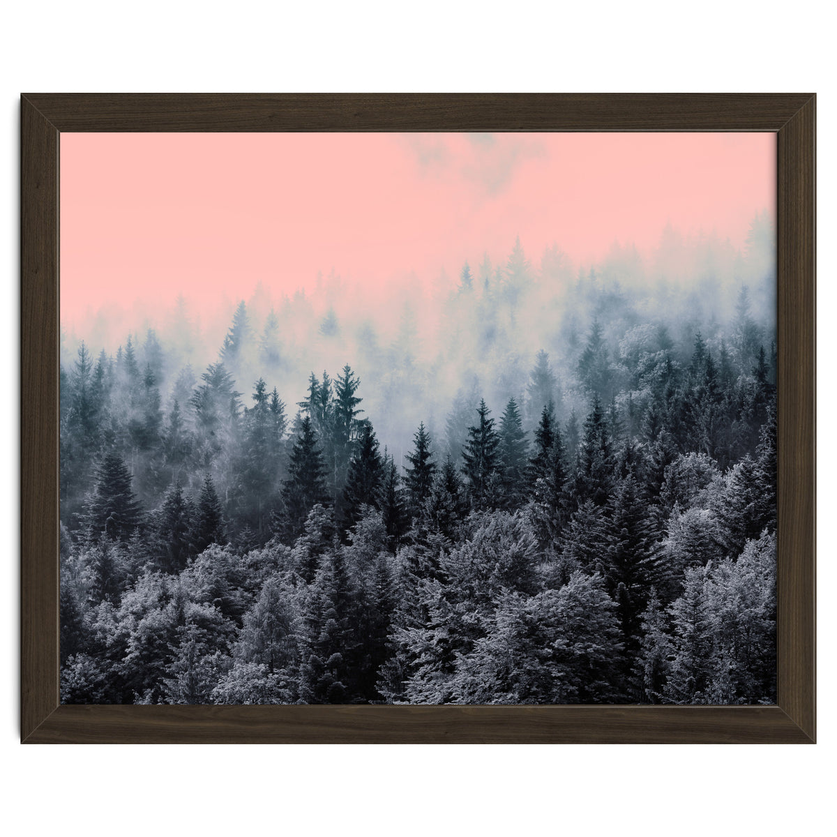 Forest in gray and pink