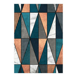 Copper, Marble and Concrete Triangles with Blue (Print Only) thumbnail