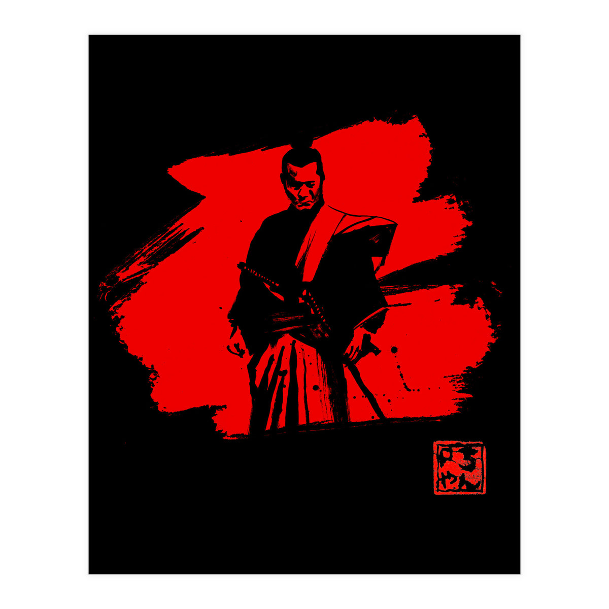 Samurai In Red (Print Only)