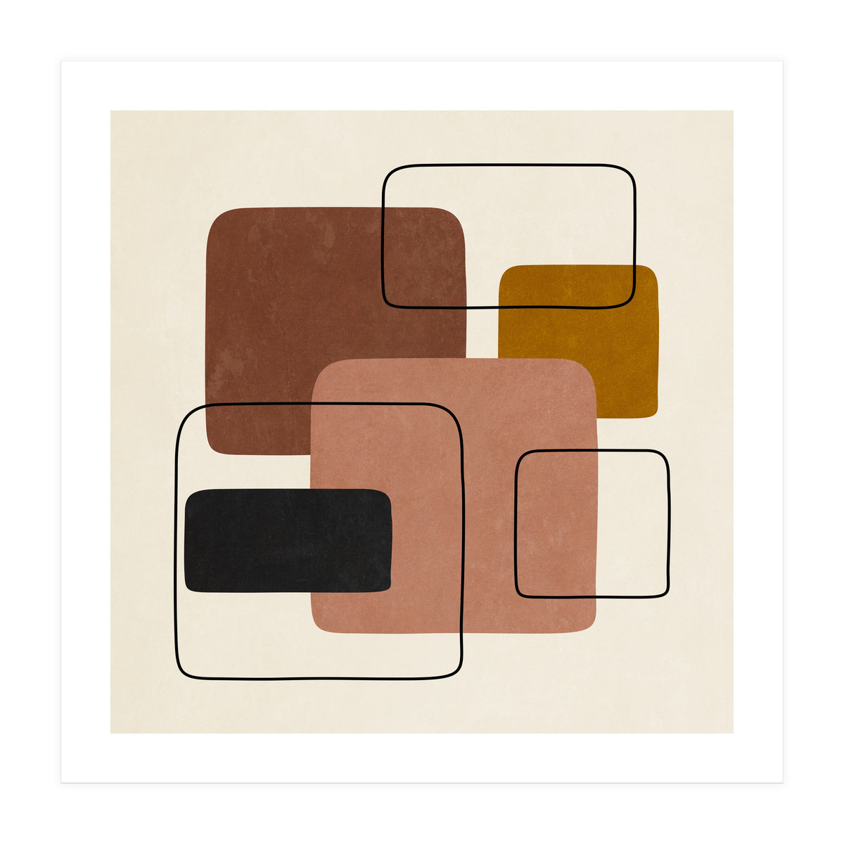 GEOMETRIC SHAPES - TERRACOTTA (Print Only)