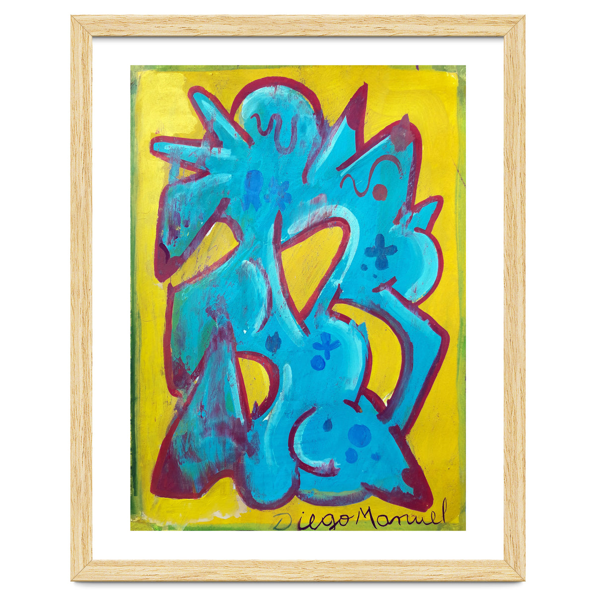 Forma Celeste Sobre Amarillo 4