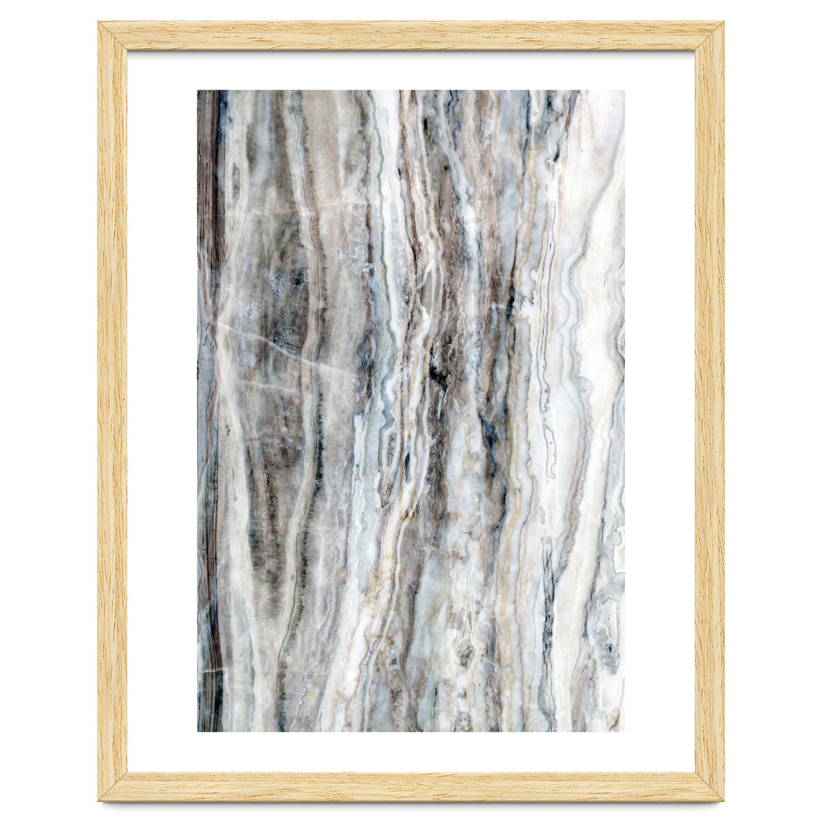 Marble Landscape I Blue and White