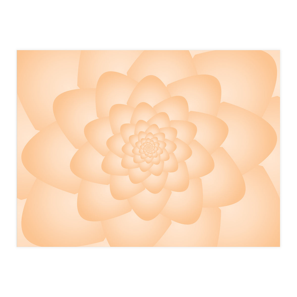 Pastel Colors Flower Pattern Set Orange (Print Only)