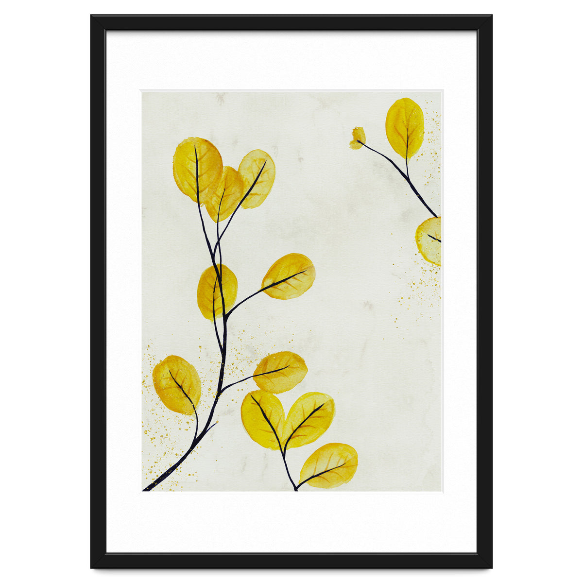 Golden birch leaves