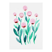 Simple pink flowers (Print Only)