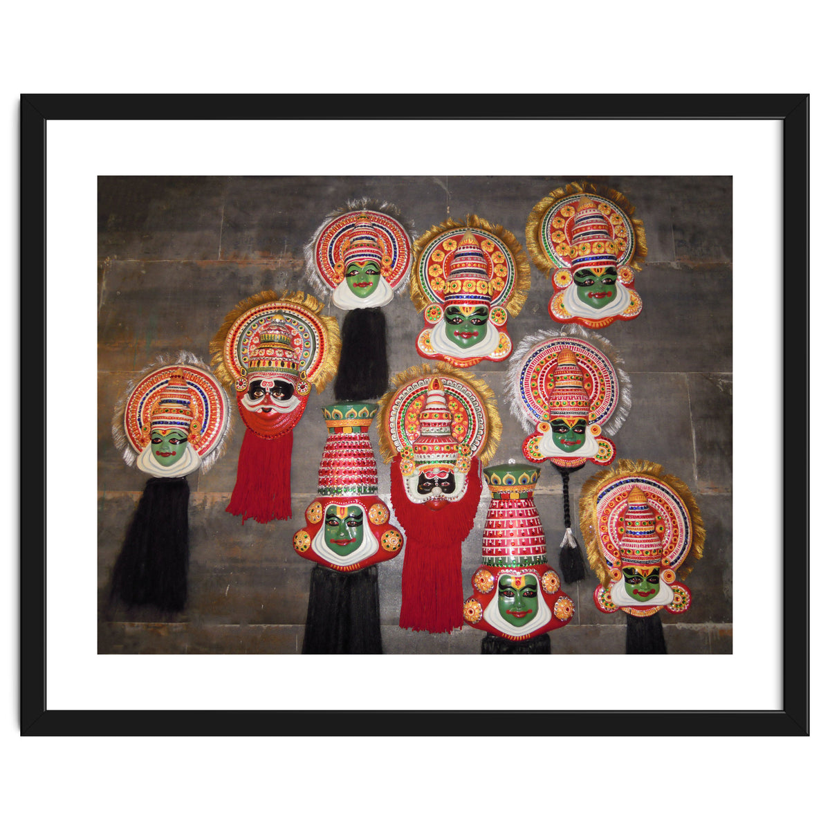 Mask On The Wall - Kathakali Face