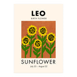 Leo Birth Flower Sunflower (Print Only) thumbnail