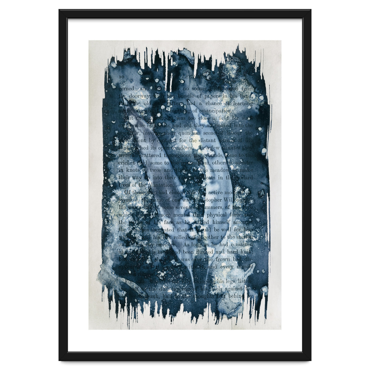 Indigo Blue Botanical Leaves No. 2