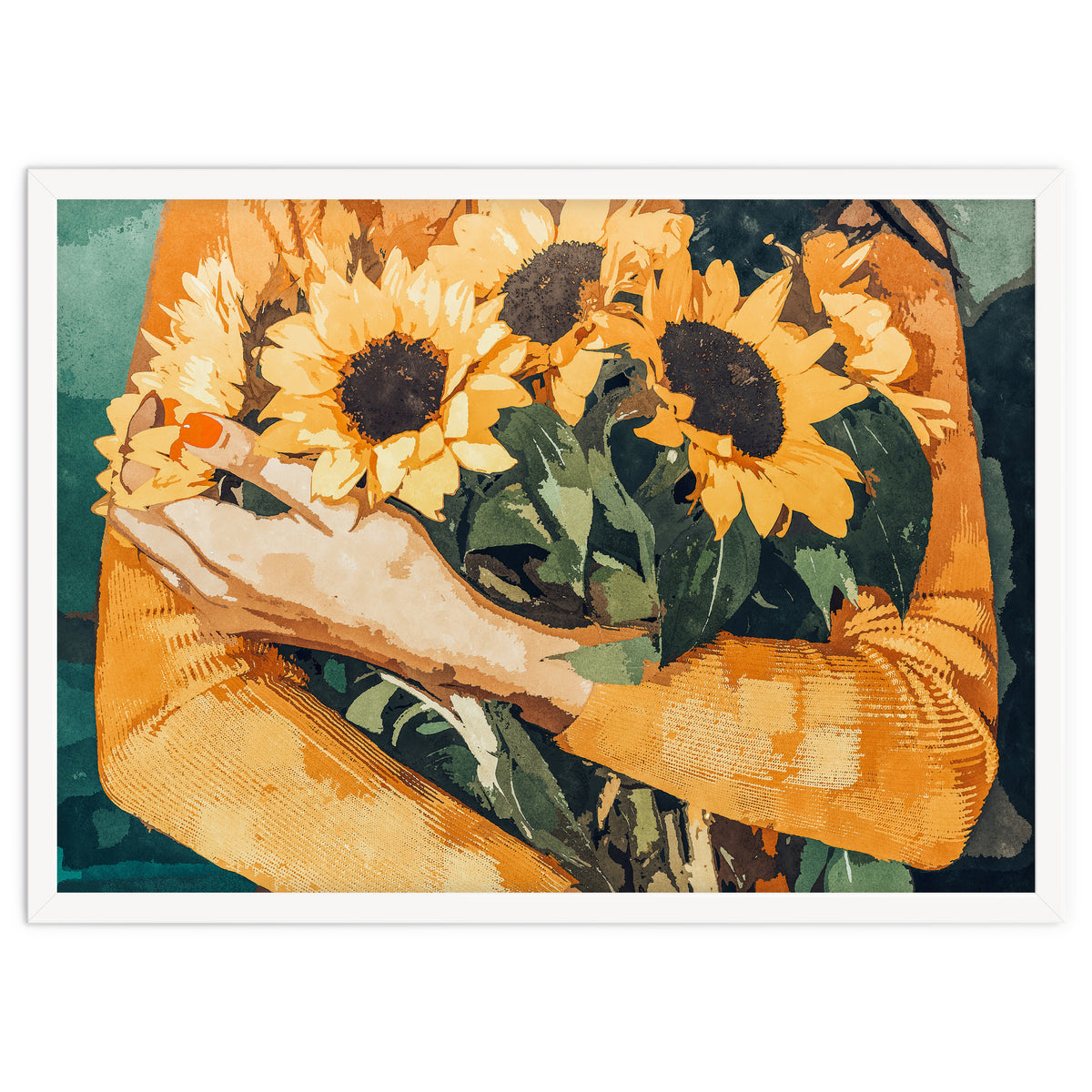 Holding Sunflowers