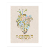 A Traveller's Heart + Quote (Print Only) thumbnail